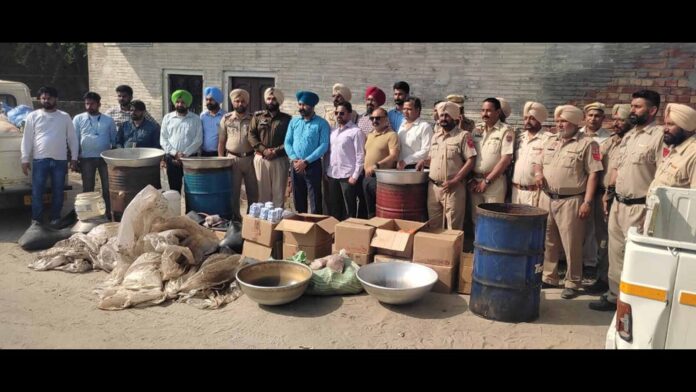 Ludhiana police seize 21,500 litre country-made liquor in Jagraon