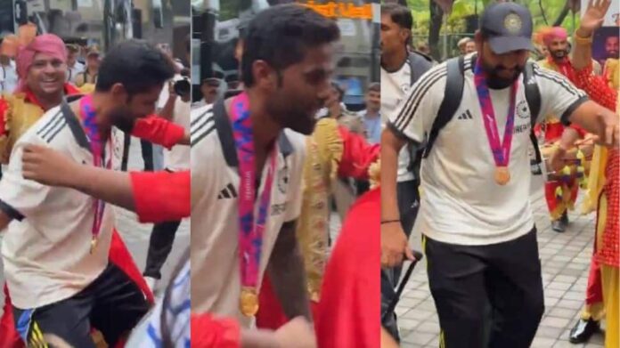 Rohit Sharma And Suryakumar Yadavs Epic Dance Moves To Dhol Beats Celebrate Indias World Cup Victory; Fans Go Berserk - WATCH