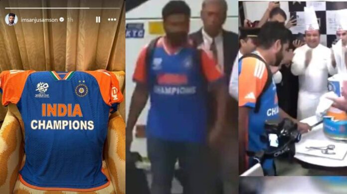 Team India Sports Special Champions Jersey To Meet PM Narendra Modi, Sanju Samson Shares Pic On Instagram